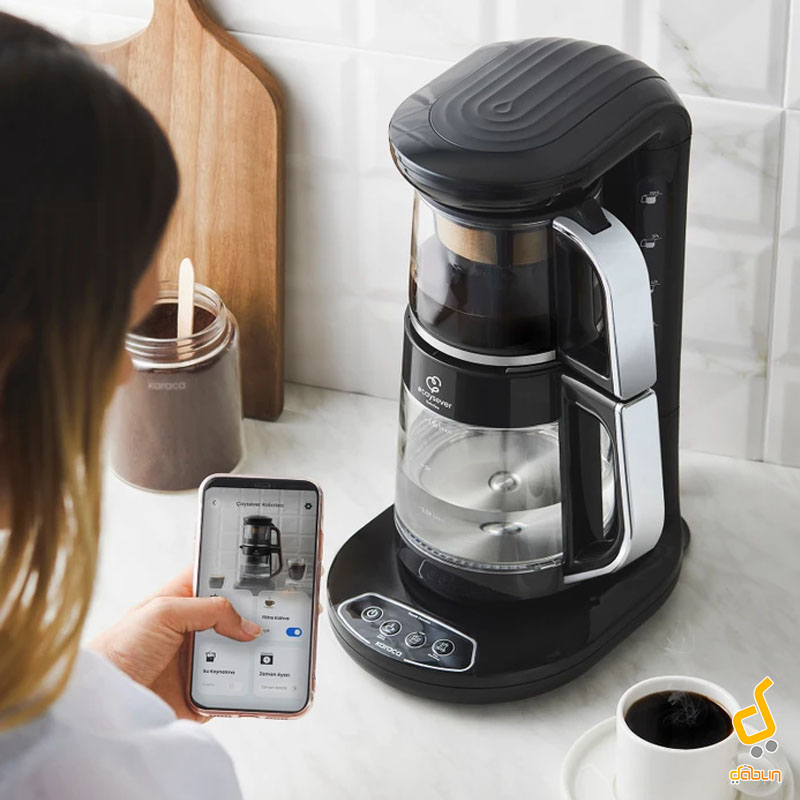 چایساز و قهوه ساز رباتیک سخنگو کاراجا Çaysever Robotea Connect Çay Makinesi